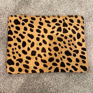 Calf hair cheetah clutch